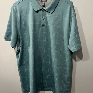 Van Heusen FLEX  XL Polo Green Short Sleeve Cotton Polyester Blend